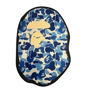 Bape Big Head Blue Rug Non Slip Back